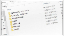Le dossier à personnaliser selon vos besoins